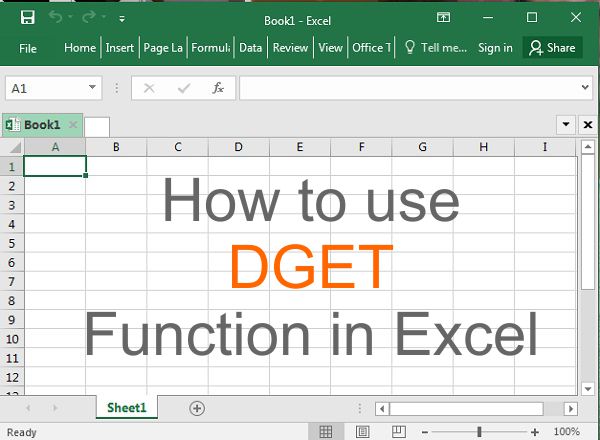 DGET Function how to use dget function in excel