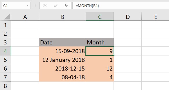 how to use month function how to use month function