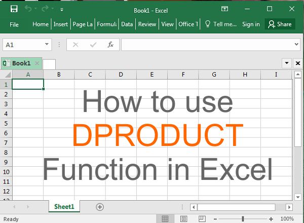 DPRODUCT Function how to use dproduct functin in excel