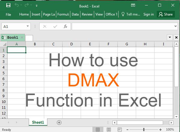 DMAX Function how to use dmax function in excel